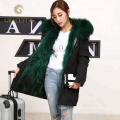 Direct factory price lined outfit winter real fur parka